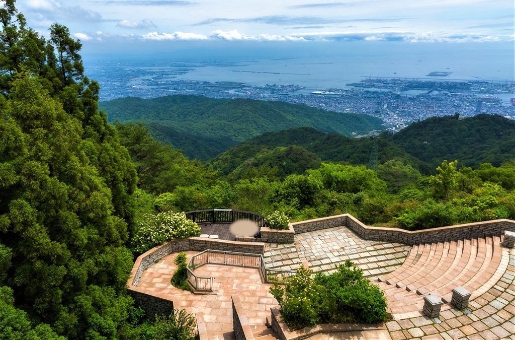 Mount Rokko garden terrace view, Kobe, Japan