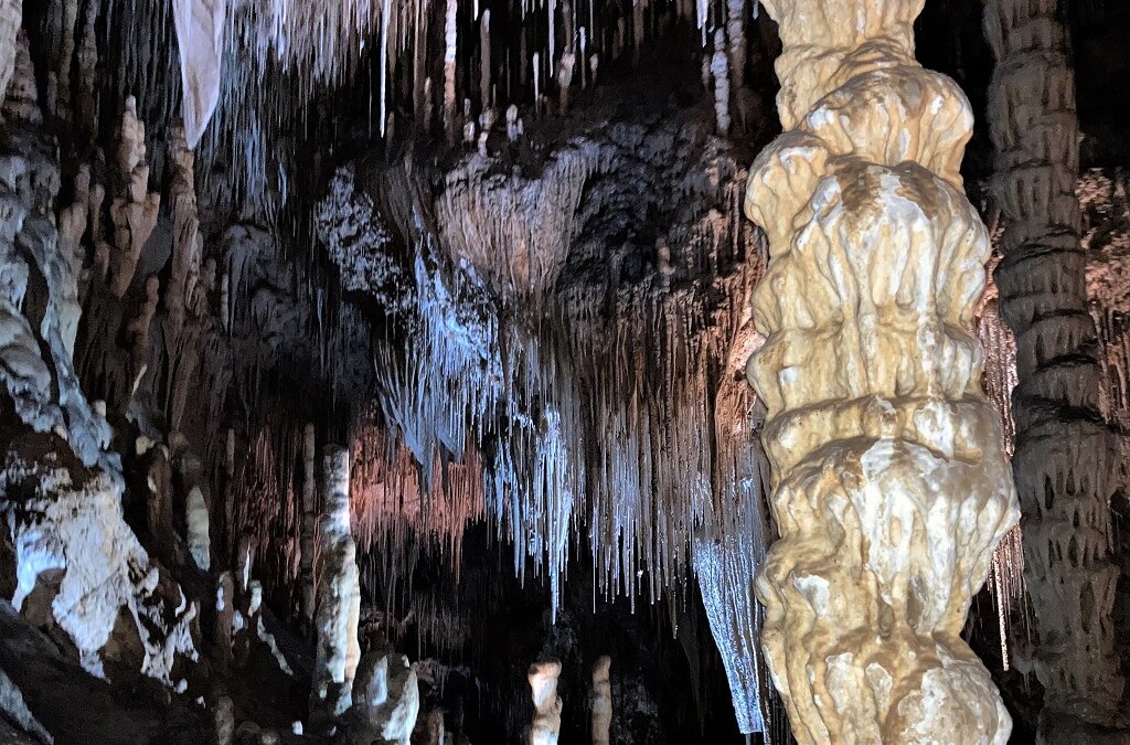 Stalagmites and Stalactites at Hastings Caves, TAS