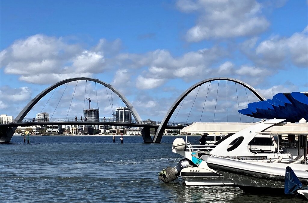 Elizabeth Quay bridge in Perth, Australia