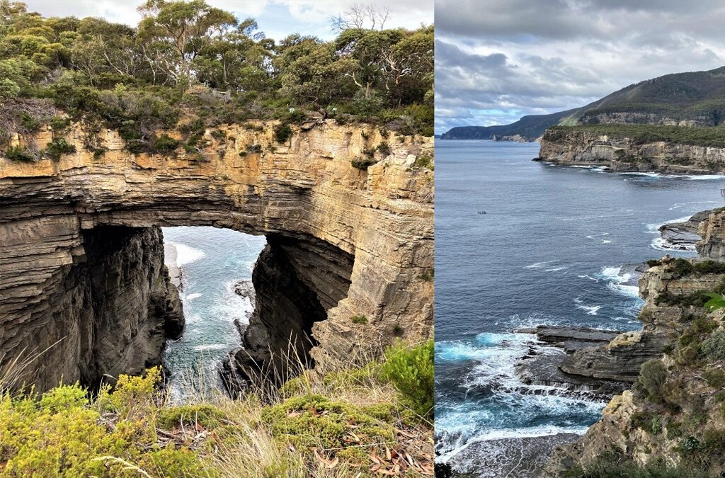 Tasman Peninsula collage background