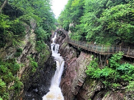 High falls gorge in New York, USA