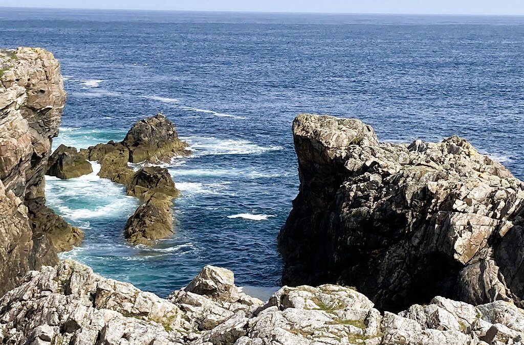 Craggy cliffs at Strathy Point, Scotland